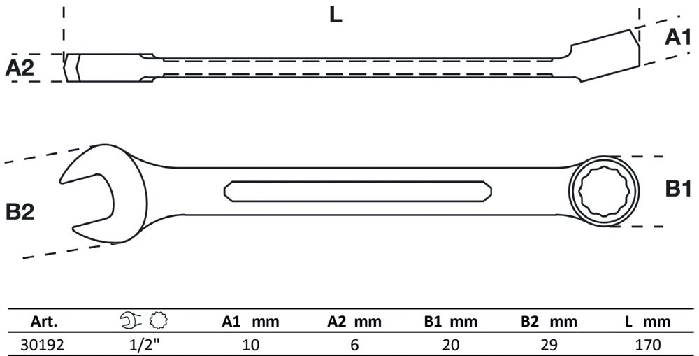 Produktbild BGS Maul Ringschlüssel 1/2 Zoll bild 2