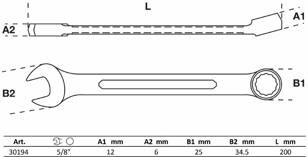 Produktbild BGS Maul Ringschlüssel 5/8 Zoll bild 2