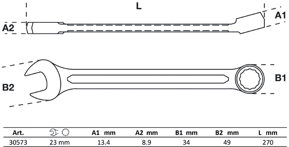 Produktbild BGS Maul Ringschlüssel 23 mm bild 2