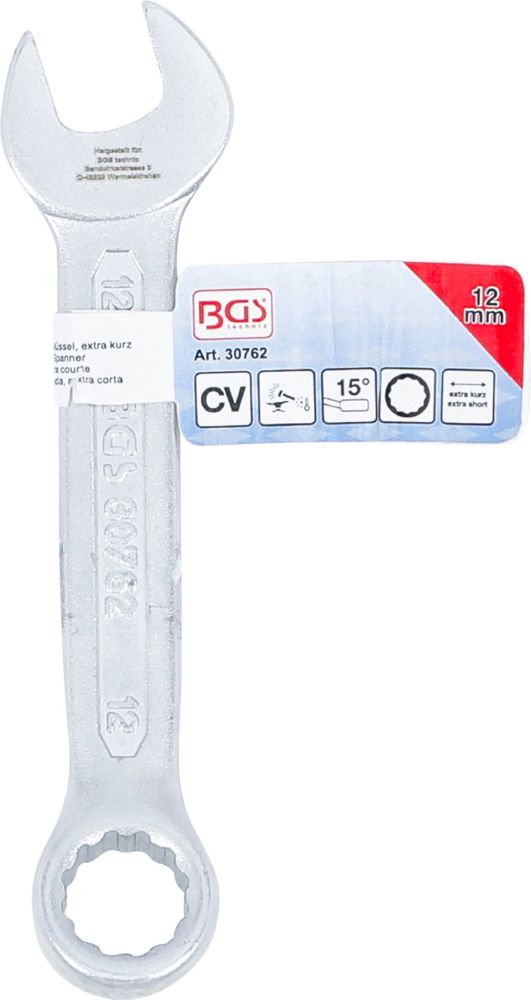Produktbild BGS Maul Ringschlüssel extra kurz 12 mm bild 4