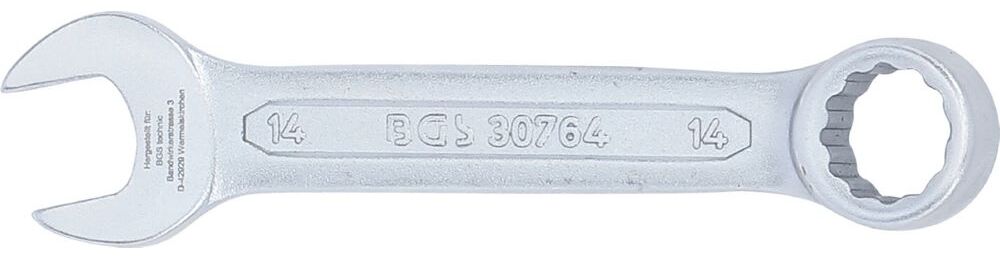Produktbild BGS Maul Ringschlüssel extra kurz 14 mm bild 3