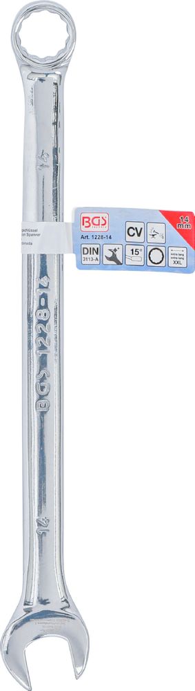 Produktbild BGS Maul Ringschlüssel extra lang 14 mm bild 5