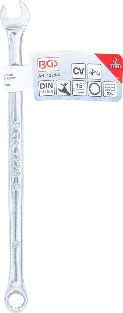 Produktbild BGS Maul Ringschlüssel extra lang 6 mm bild 5