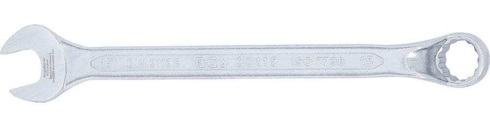 Produktbild BGS Maul Ringschlüssel gekröpft 15 mm bild 4