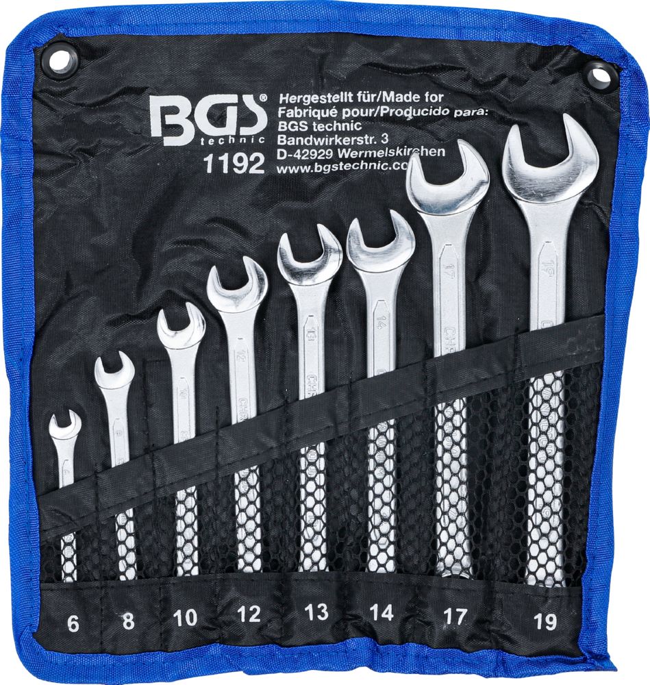 Produktbild BGS Maul Ringschlüssel Satz 6 - 19 mm 8 teilig bild 6