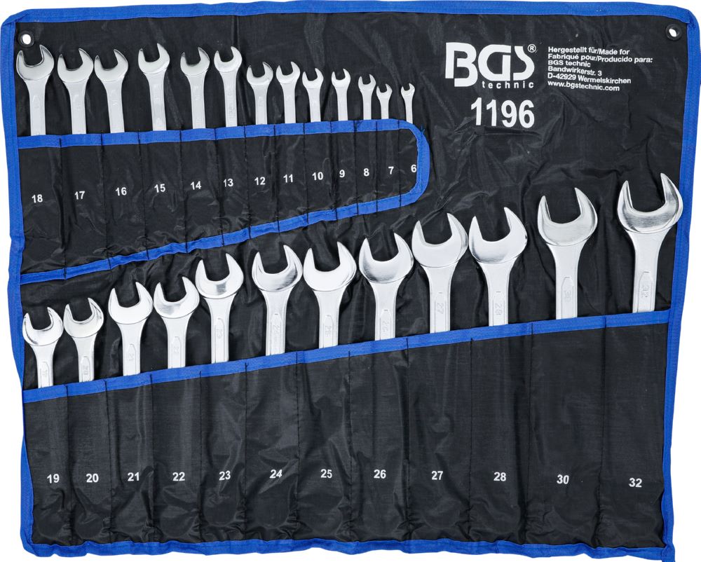 Produktbild BGS Maul Ringschlüssel Satz 6 - 32 mm 25 teilig bild 7