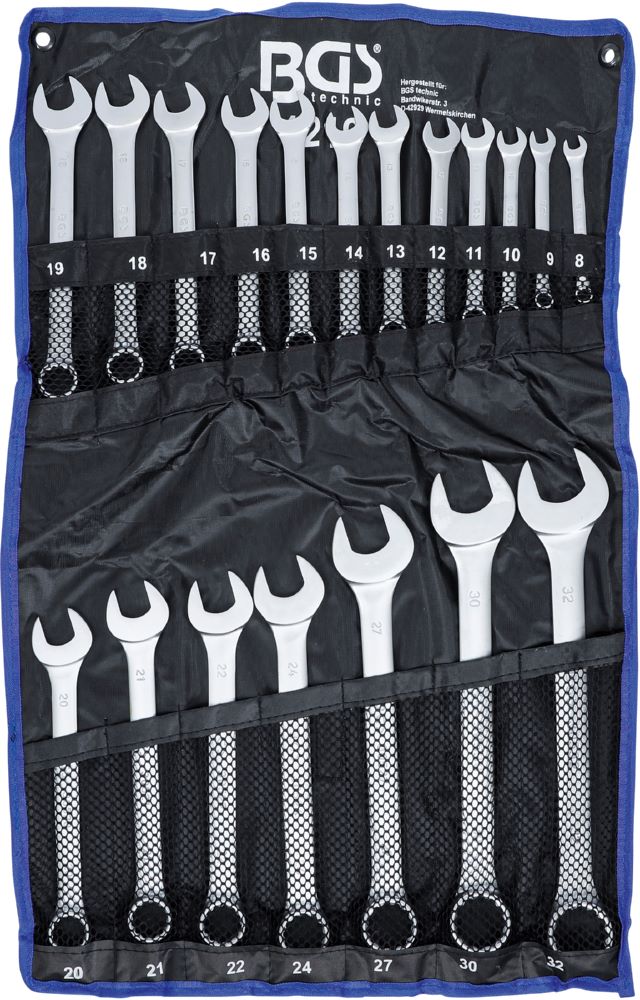 Produktbild BGS Maul Ringschlüssel Satz 8 - 32 mm 19 teilig bild 4