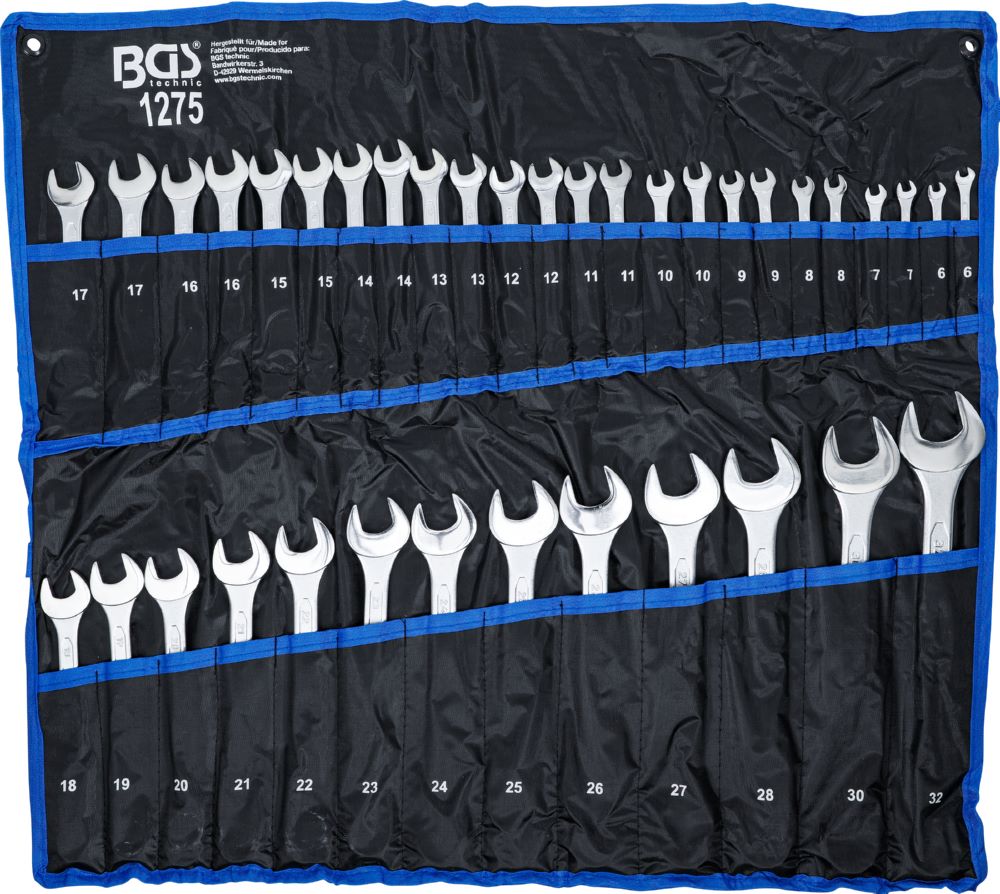 Produktbild BGS Maul Ringschlüssel Satz 6 - 32 mm 37 teilig bild 5