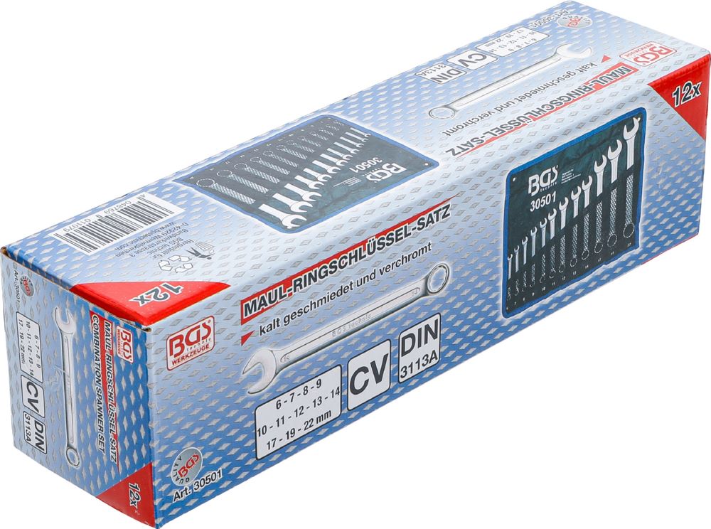 Produktbild BGS Maul Ringschlüssel Satz 6 - 22 mm 12 teilig bild 7