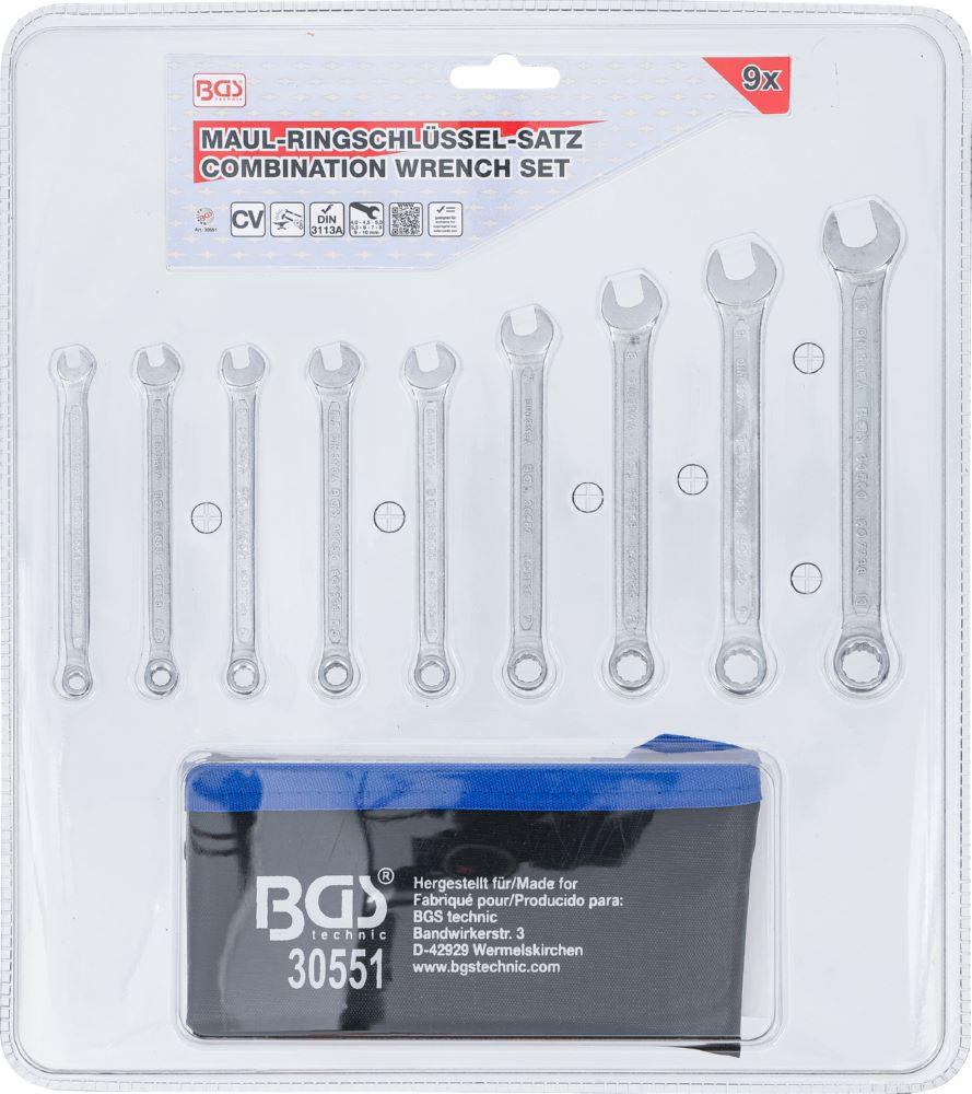 Produktbild BGS Maul Ringschlüssel Satz 4 - 10 mm 9 teilig bild 6