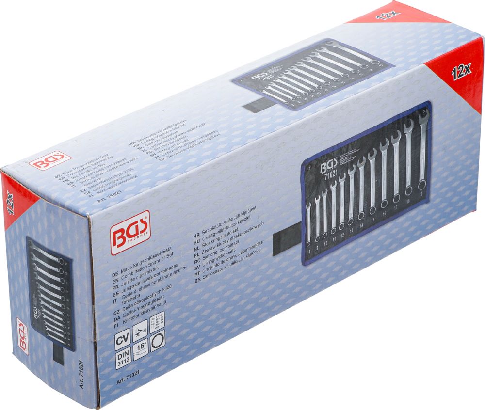 Produktbild BGS Maul Ringschlüssel Satz 8 - 19 mm 12 teilig bild 6