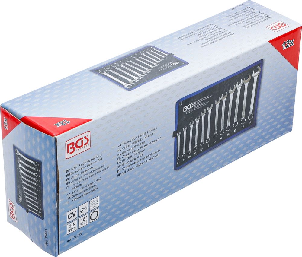 Produktbild BGS Maul Ringschlüssel Satz 8 - 19 mm 12 teilig bild 7