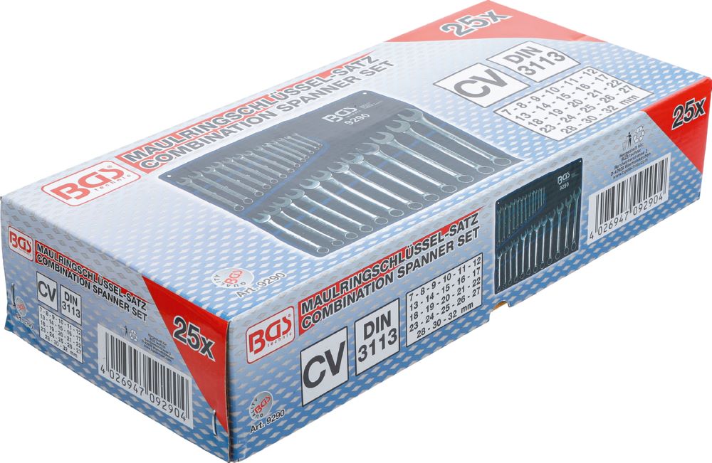 Produktbild BGS Maul Ringschlüssel Satz 6 - 32 mm 25 teilig bild 5