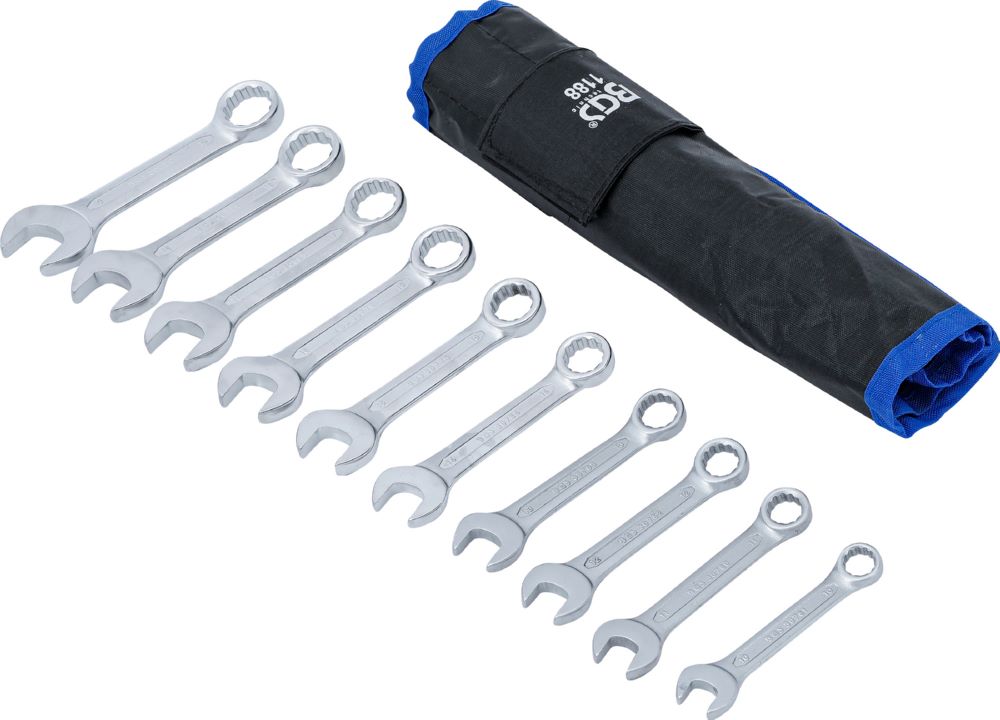 Produktbild BGS Maul Ringschlüssel Satz 10-19 mm extra kurz 10 teilig bild 2