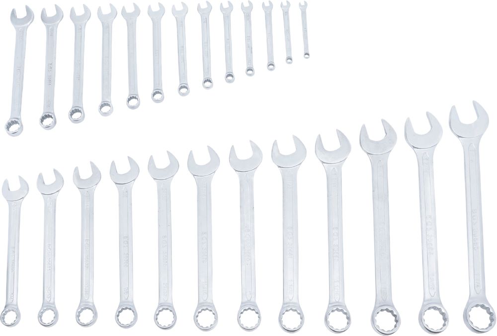 Produktbild BGS Maul Ringschlüssel Satz Zollgrößen 1/4 Zoll - 1.1/4 Zoll 25 teilig bild 3