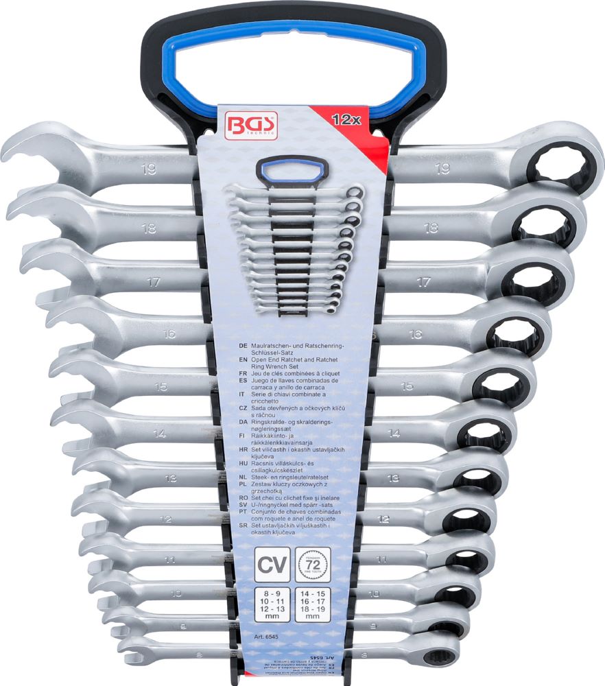 Produktbild BGS Maulratschen und Ratschenring Schlüssel Satz 8 - 19 mm 12 teilig