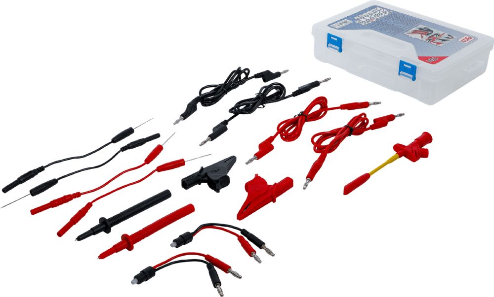 Produktbild Messkabel und Prüfspitzen Zubehör Sortiment für Multimeter 15 teilig bild 2