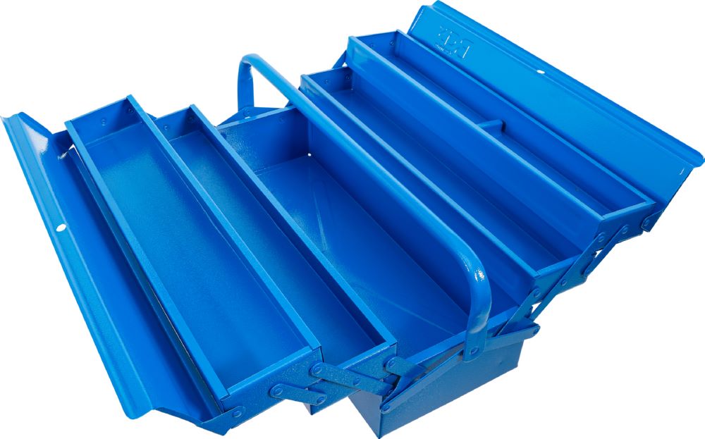 Produktbild Metall Werkzeugkasten leer 530 x 200 x 200 mm 5 Fächer bild 2