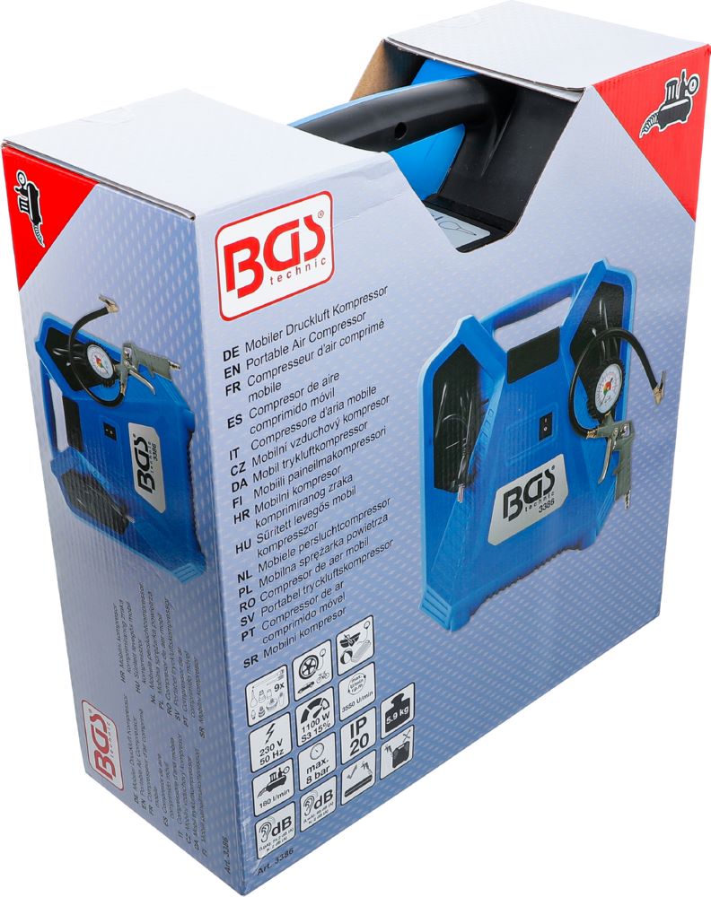 Produktbild BGS Mobiler Druckluft Kompressor 1100 W bild 10