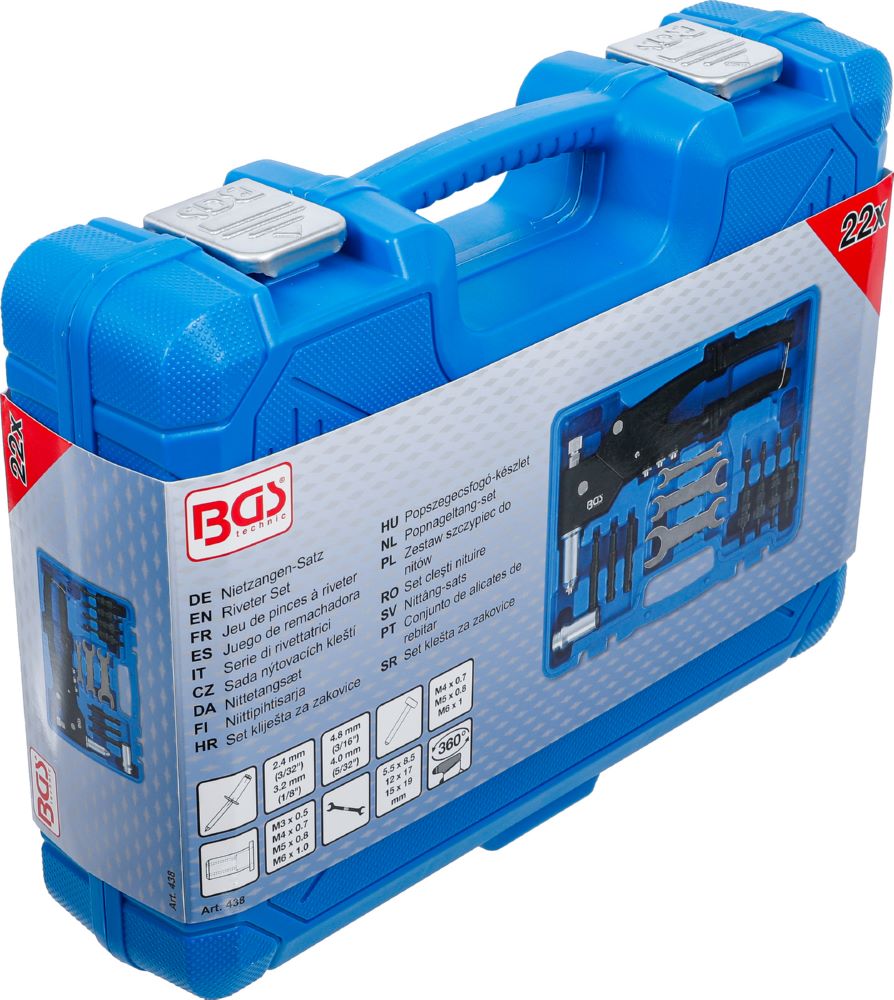 Produktbild Nietzangen Satz für Standardnieten, Nietmuttern und Nietbolzen bild 6