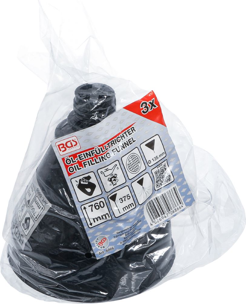 Produktbild Öl Einfülltrichter Satz mit flexiblem Rohr und Schlauch Durchmesser 135 mm bild 5