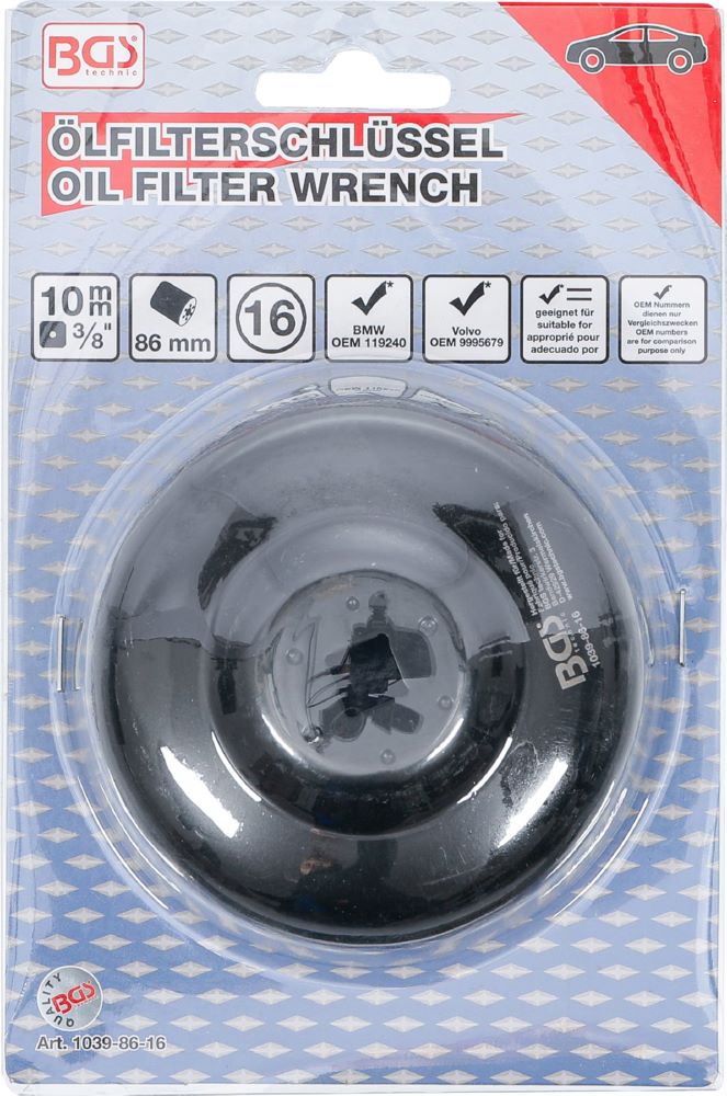Produktbild Ölfilterschlüssel 16-kant Durchmesser 86 mm für BMW, Volvo bild 4
