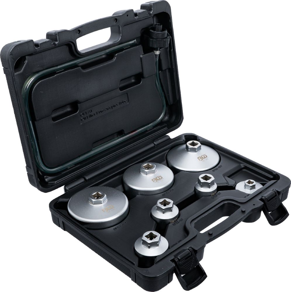 Produktbild Ölfilterschlüssel Satz mit Ölfilter-Ablassschlauch für VAG, BMW, Citroën 8 telig bild 2