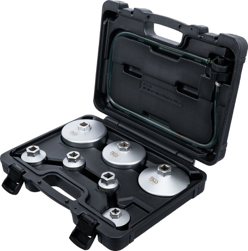 Produktbild Ölfilterschlüssel Satz mit Ölfilter-Ablassschlauch für VAG, BMW, Citroën 8 telig bild 3