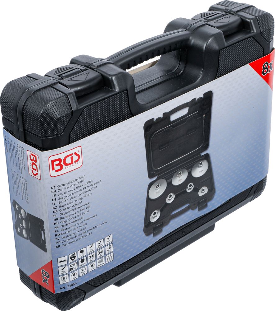 Produktbild Ölfilterschlüssel Satz mit Ölfilter-Ablassschlauch für VAG, BMW, Citroën 8 telig bild 6