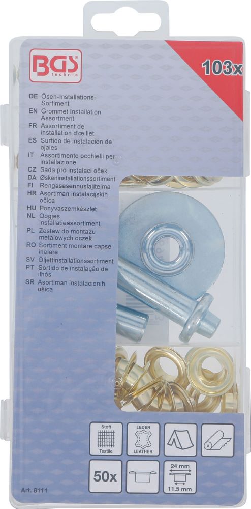 Produktbild BGS Ösen Installations Sortiment 103 teilig bild 3