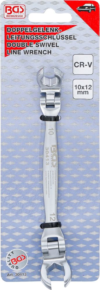 Produktbild BGS Doppel Ringschlüssel für Bremsleitungen und Gelenke 10 x 12 mm bild 4
