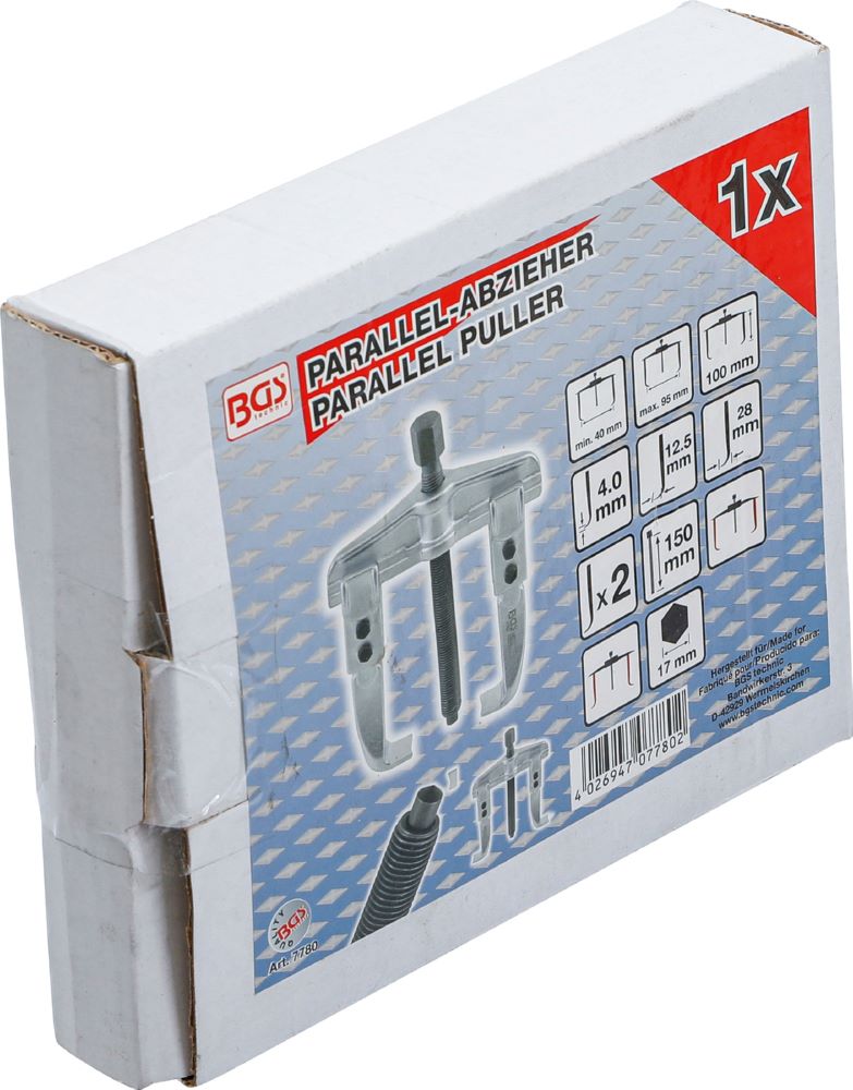 Produktbild BGS Parallel Abzieher Feingewinde 2-armig 40 - 95 mm bild 4