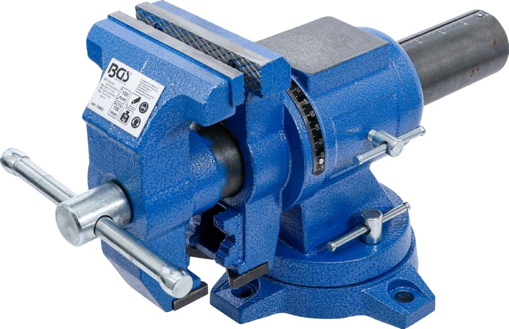 Produktbild BGS Parallel Schraubstock 100 mm Spannbacken 360 grad drehbar