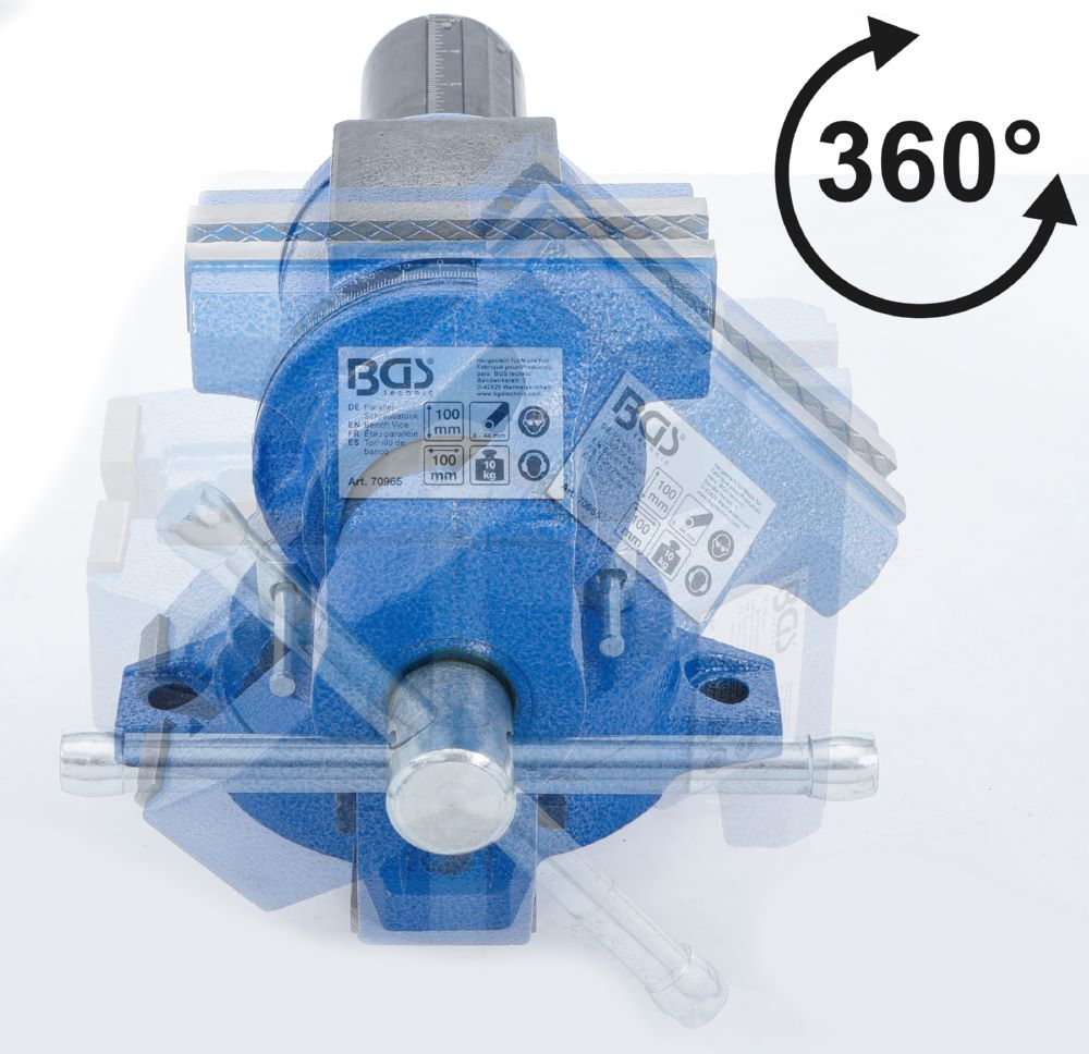 Produktbild BGS Parallel Schraubstock 100 mm Spannbacken 360 grad drehbar bild 7