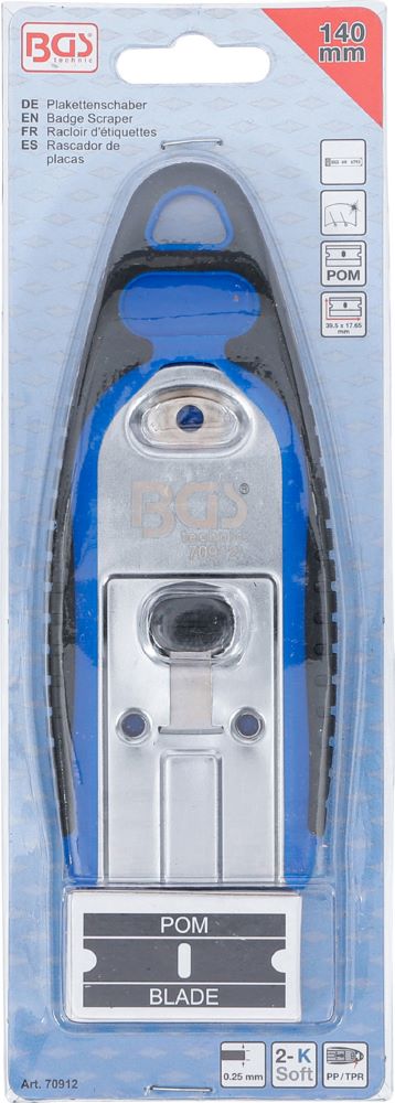 Produktbild BGS Plakettenschaber 40 mm mit 6 Kunstoff Schaberklingen bild 6