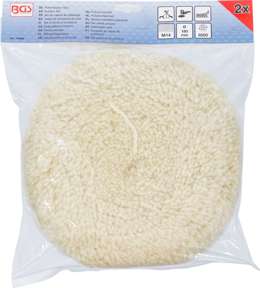 Produktbild Polierhauben Satz Durchmesser 180 mm 2 teilig bild 5