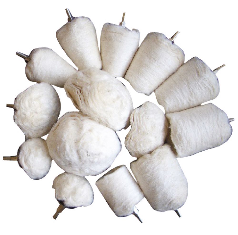 Produktbild BGS Polierköpfe Sortiment Antrieb 6,3 mm 1/4 Zoll 14 teilig