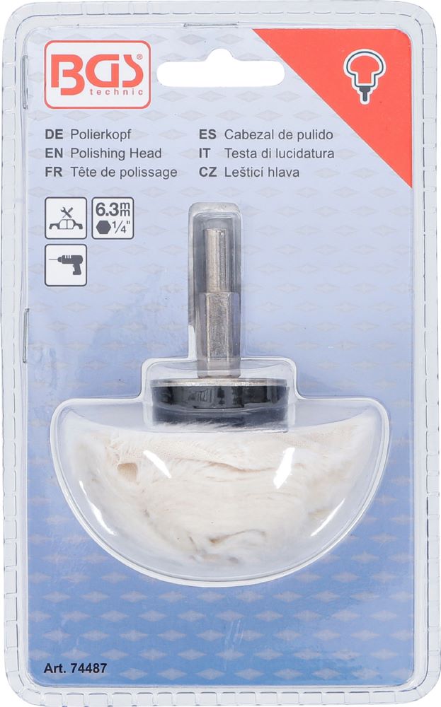 Produktbild Polierkopf Pilzform Antrieb Außensechskant 6,3 mm 1/4 Zoll bild 4