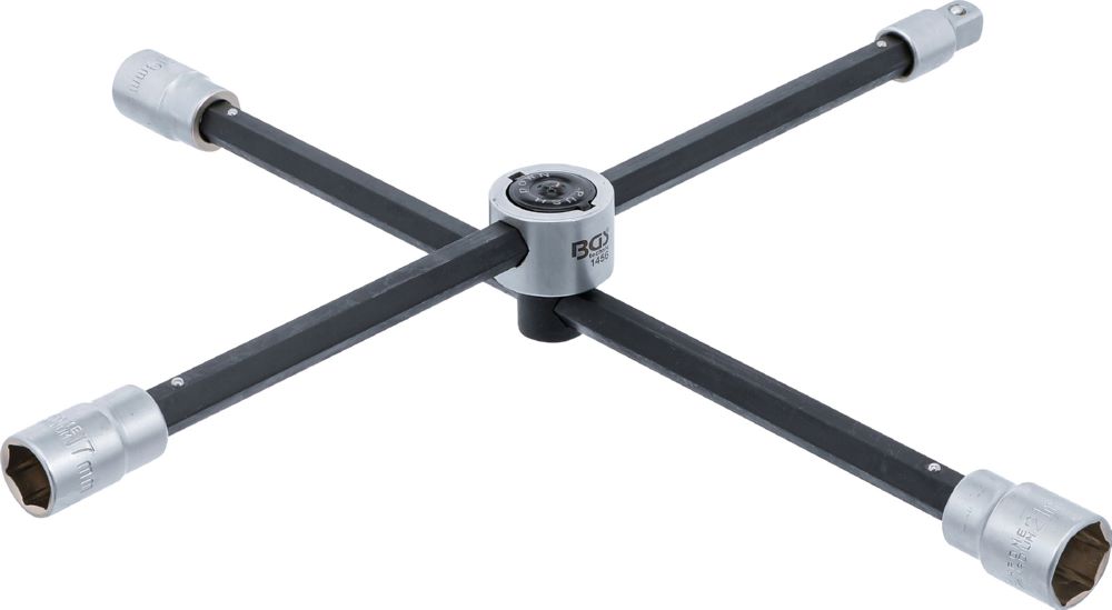 Produktbild BGS Rad Kreuzschlüssel mit Gelenk für Pkw Vierkant 17 x 19 x 21 x 12,5 mm