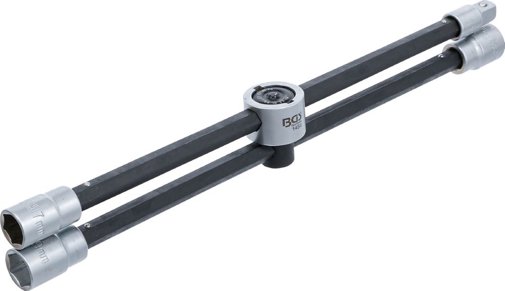 Produktbild BGS Rad Kreuzschlüssel mit Gelenk für Pkw Vierkant 17 x 19 x 21 x 12,5 mm bild 4