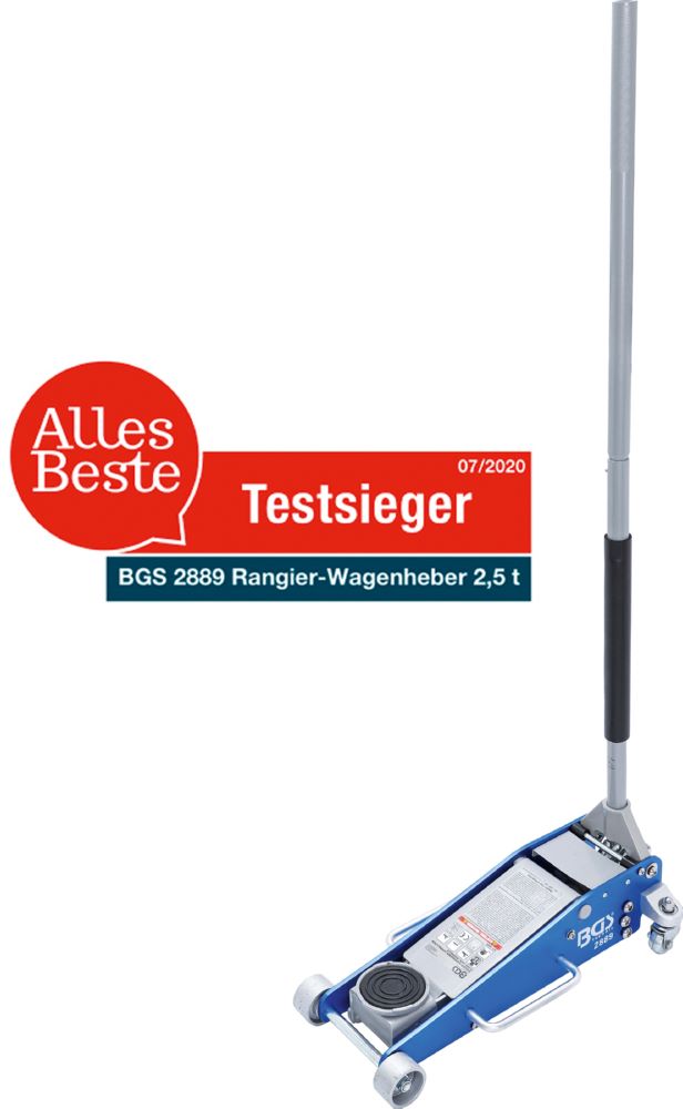Produktbild BGS Rangier Wagenheber hydraulisch 2,5 tonnen Aluminium Stahl-Konstruktion bild 2