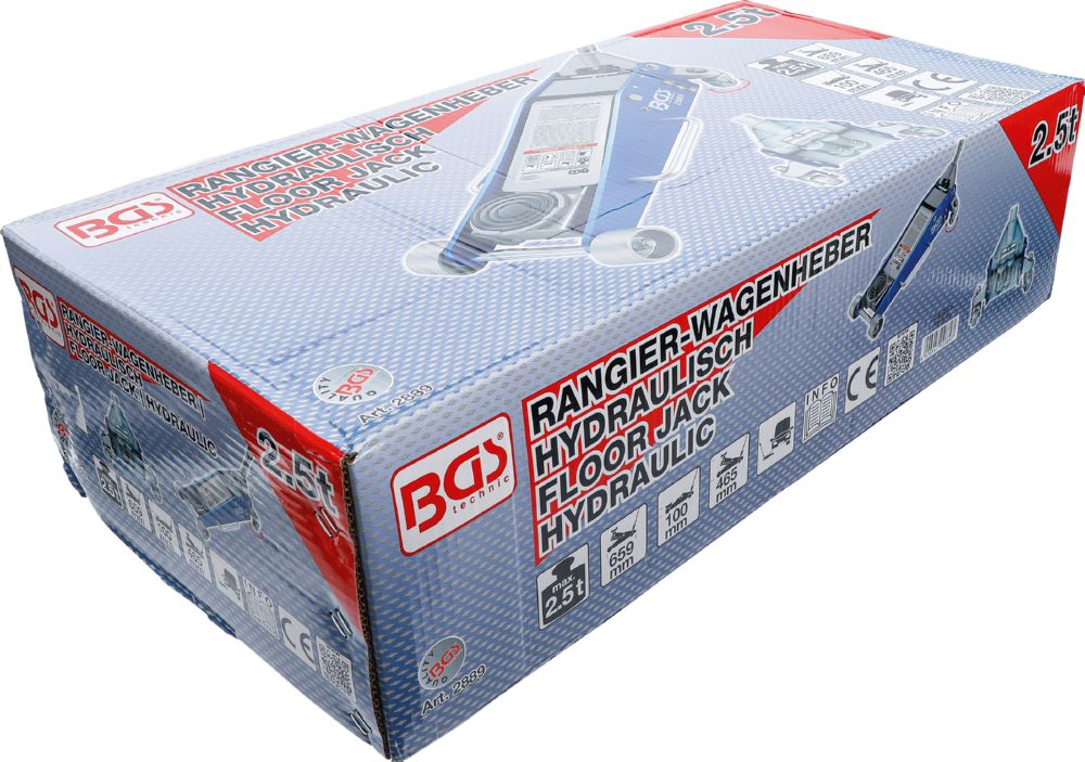 Produktbild BGS Rangier Wagenheber hydraulisch 2,5 tonnen Aluminium Stahl-Konstruktion bild 6