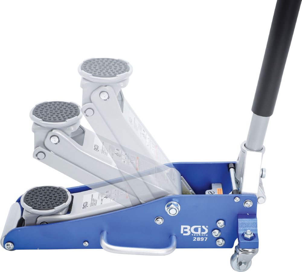 Produktbild BGS Rangier Wagenheber hydraulisch 1,5 tonnen Aluminium Stahl Konstruktion bild 3