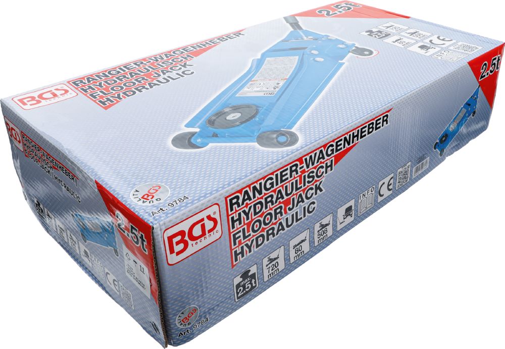 Produktbild BGS Rangier Wagenheber 2,5 Tonnen hydraulisch extra flach bild 4