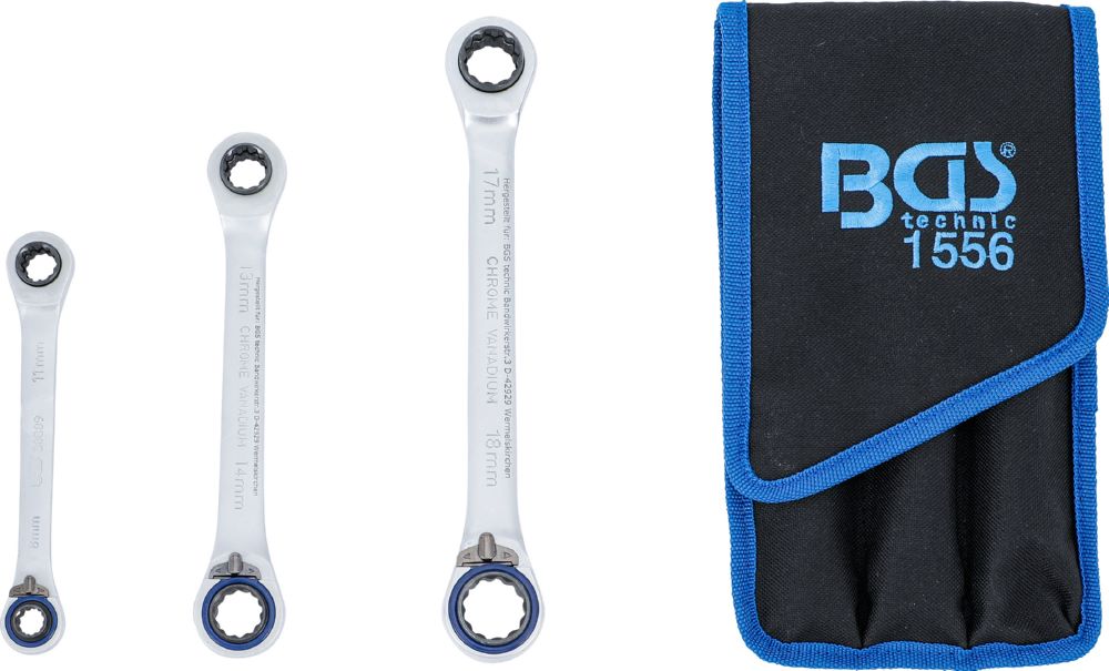 Produktbild BGS Ratschen Ringschlüssel Satz 4-in-1 umschaltbar 3 teilig bild 6