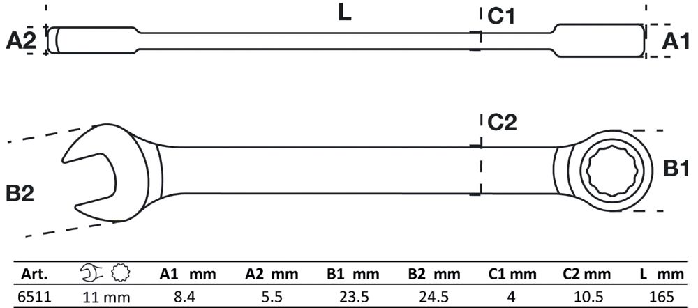 Produktbild BGS Ratschenring Maulschlüssel 11 mm bild 2