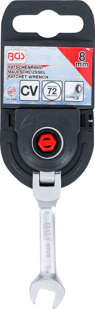Produktbild BGS Ratschenring Maulschlüssel 8 mm kurz abwinkelbar bild 4