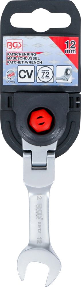 Produktbild BGS Ratschenring Maulschlüssel 12 mm kurz abwinkelbar bild 4