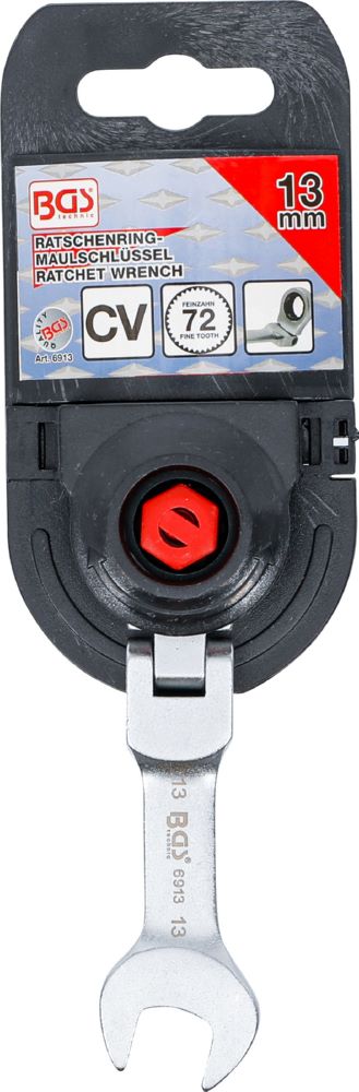 Produktbild BGS Ratschenring Maulschlüssel 13 mm kurz abwinkelbar bild 4