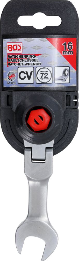 Produktbild BGS Ratschenring Maulschlüssel 16 mm kurz abwinkelbar bild 2